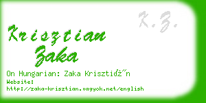 krisztian zaka business card